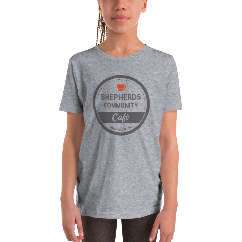 Shepherds Community Cafe Youth Unisex Short Sleeve T-Shirt - Athletic Grey